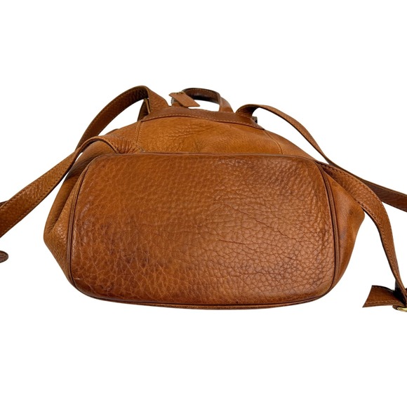 VTG Coach Sonoma Backpack 4911 Cognac Pebbled Leather Made in‎ Italy Drawstring
